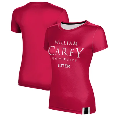 Women's Red William Carey Crusaders Sister T-Shirt