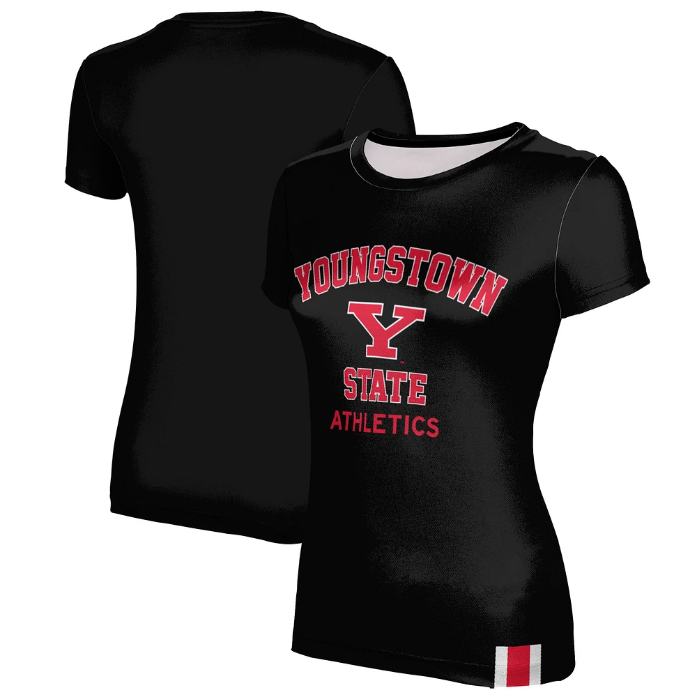 Women's Black Youngstown State Penguins Athletics T-Shirt