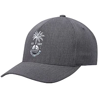 Men's TravisMathew Heathered Black Ozarks Snapback Hat