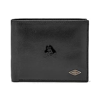 Men's Fossil Black ECU Pirates Leather Ryan RFID Passcase Wallet