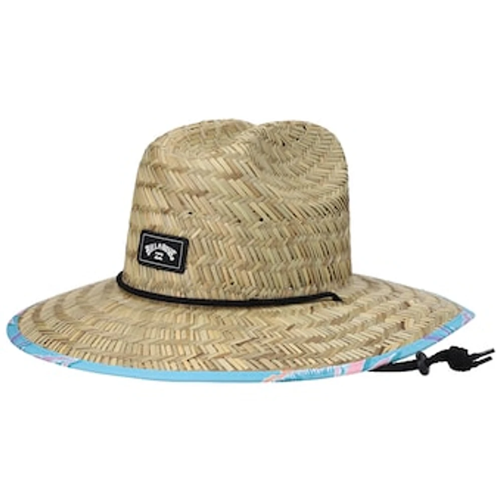 Men's Billabong Natural Tides Print Blue Straw Hat