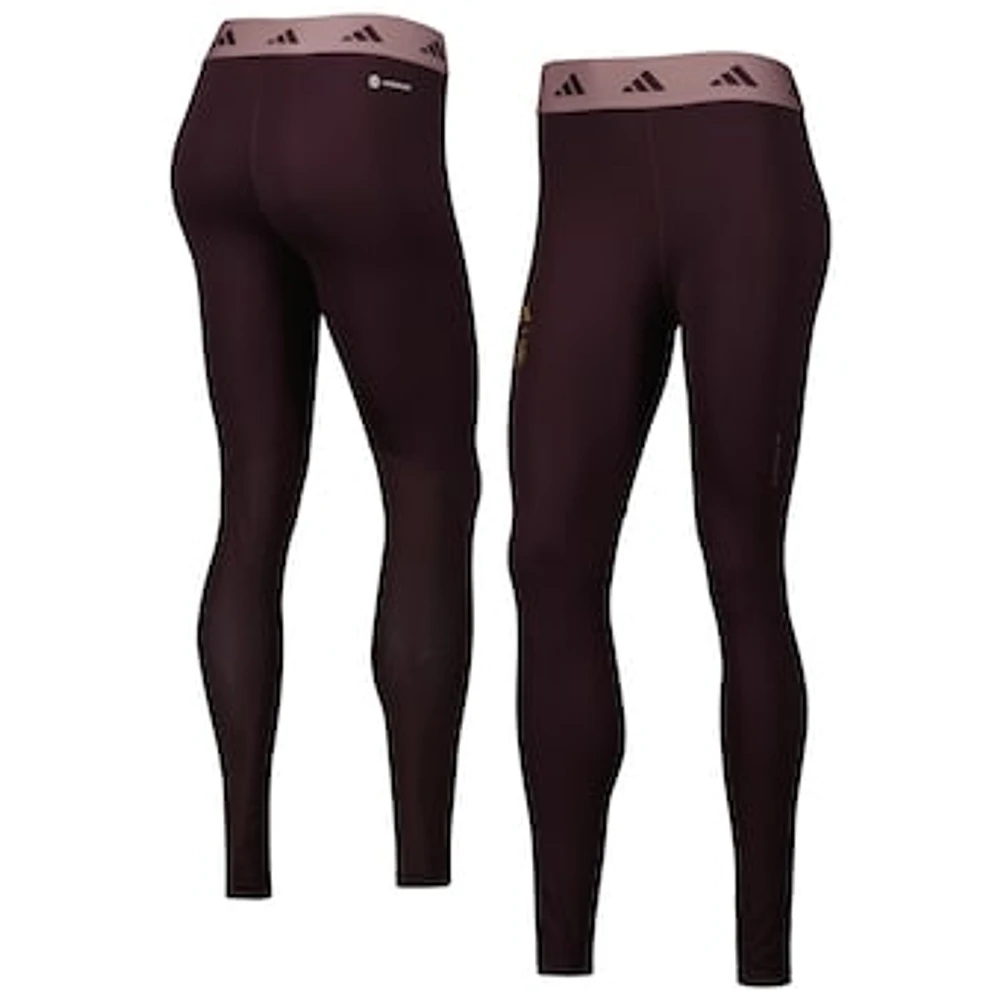 Women's adidas Maroon Germany National Team DNA AEROREADY Tights