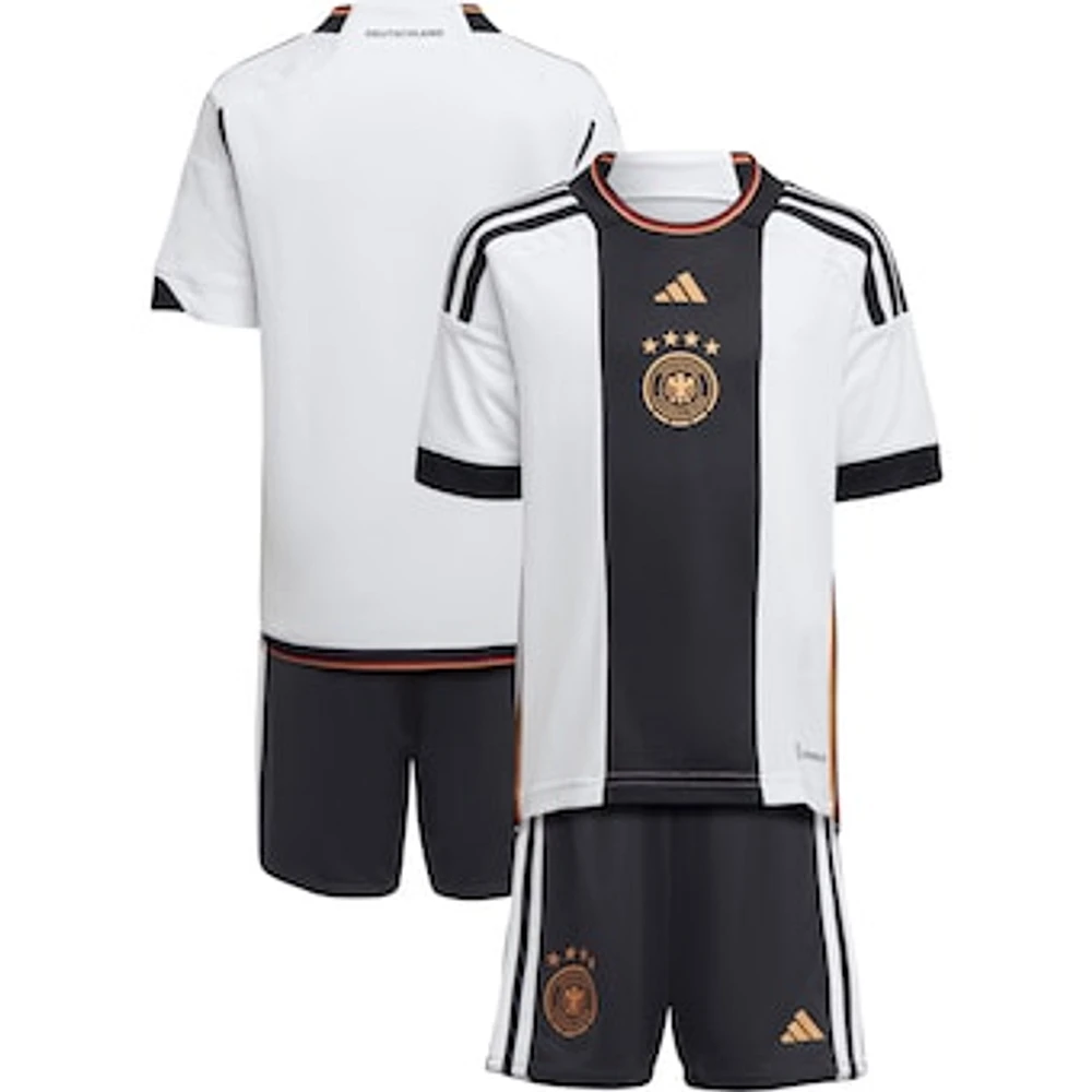 Toddler adidas White/Black Germany National Team 2022/23 Home Mini Kit