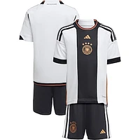 Toddler adidas White/Black Germany National Team 2022/23 Home Mini Kit