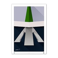 Seattle Kraken 14'' x 20'' Minimalist Climate Pledge Arena Fine Art Print