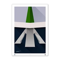 Seattle Kraken 14'' x 20'' Minimalist Climate Pledge Arena Fine Art Print