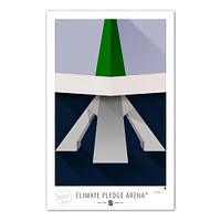 Seattle Kraken 17'' x 26'' Minimalist Climate Pledge Arena Collectors Edition Fine Art Print