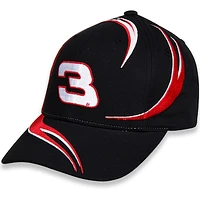 Men's Checkered Flag Black/Red Dale Earnhardt Goodwrench Swirl Adjustable Hat