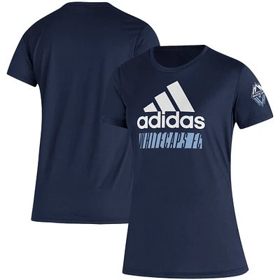 Women's adidas Deep Sea Blue Vancouver Whitecaps FC Vintage AEROREADY - T-Shirt