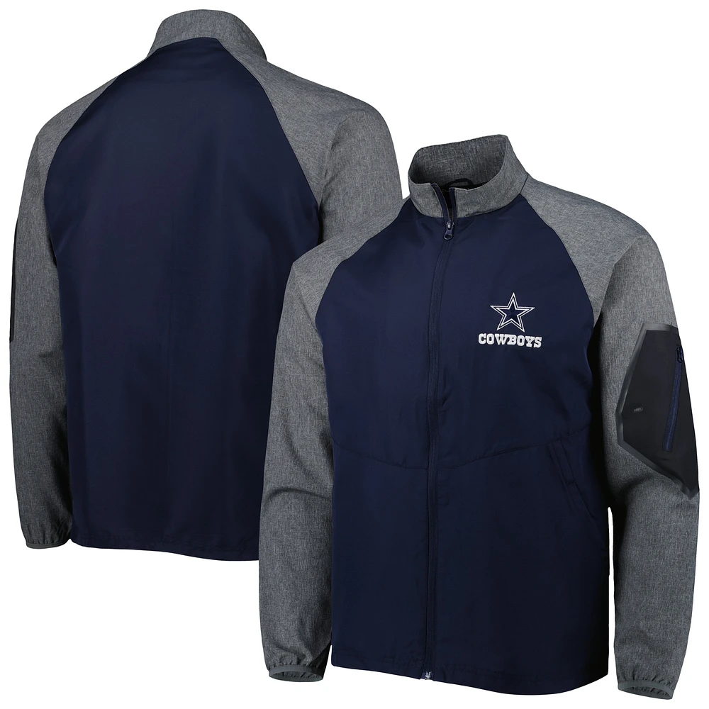 Men's Dunbrooke Navy Dallas Cowboys Hurricane Raglan Full-Zip Windbreaker Jacket