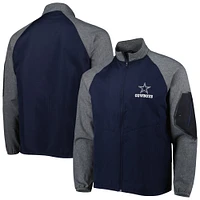 Men's Dunbrooke Navy Dallas Cowboys Hurricane Raglan Full-Zip Windbreaker Jacket