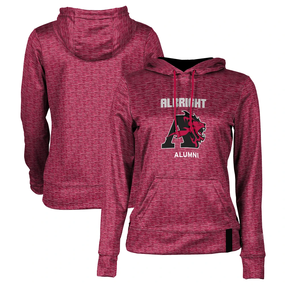 Women's Red Albright Lions Alumni Pullover Hoodie