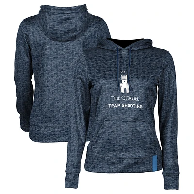 Women's Navy Citadel Bulldogs Trap Shooting Pullover Hoodie