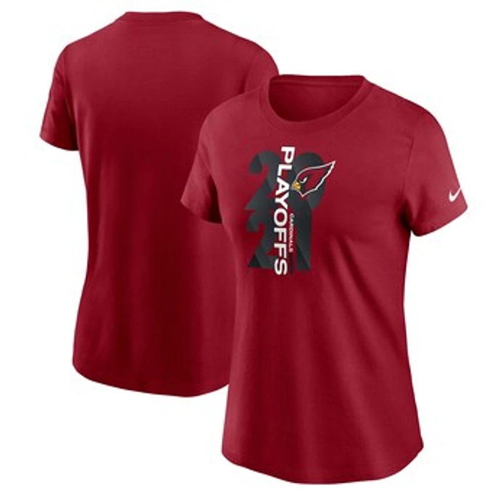 Women's Nike Cardinal Arizona Cardinals 2021 NFL Playoffs Bound T-Shirt