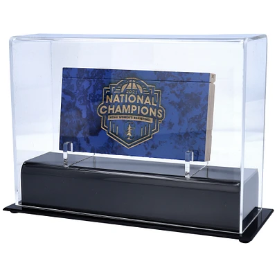 Stanford Cardinal 3" x 5.5" 2021 Women's Basketball National Champions Engraved Game-Used Basketball Court from the Final Four with Stand