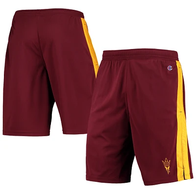 Men's Champion Maroon Arizona State Sun Devils Side Stripe Shorts