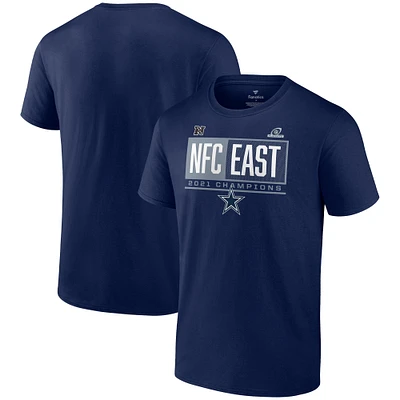 Men's Fanatics Navy Dallas Cowboys 2021 NFC East Division Champions Blocked Favorite T-Shirt