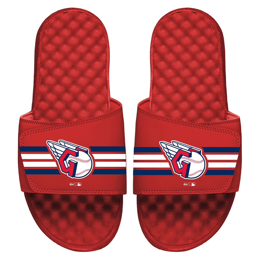 Youth ISlide Cleveland Guardians Stripe Slide Sandals