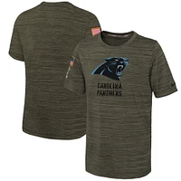 Youth Nike Olive Carolina Panthers Salute To Service Velocity T-Shirt