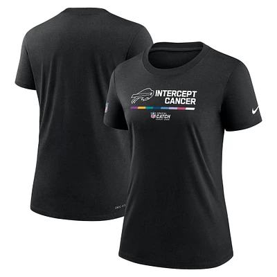 Women's Nike Black Buffalo Bills NFL Crucial Catch Performance T-Shirt