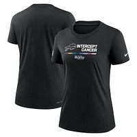 Women's Nike Black Buffalo Bills NFL Crucial Catch Performance T-Shirt