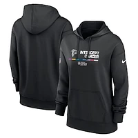 Women's Nike Black Atlanta Falcons NFL Crucial Catch Therma Performance Pullover Hoodie