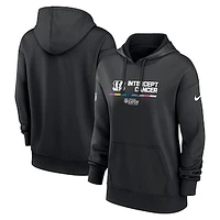 Women's Nike Black Cincinnati Bengals NFL Crucial Catch Therma Performance Pullover Hoodie