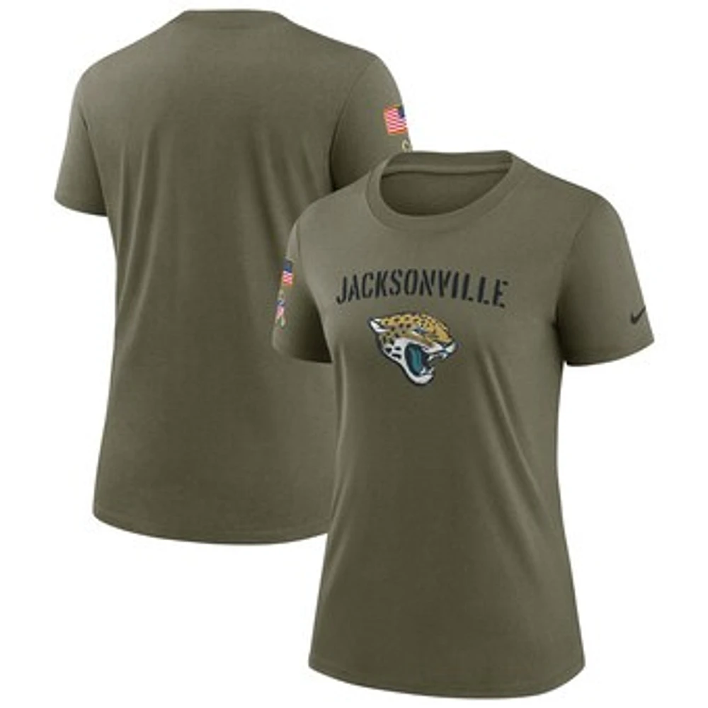 Women's Nike Olive Jacksonville Jaguars Salute To Service Legend T-Shirt