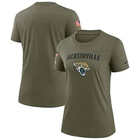 Women's Nike Olive Jacksonville Jaguars Salute To Service Legend T-Shirt