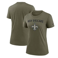 Women's Nike Olive New Orleans Saints Salute To Service Legend T-Shirt