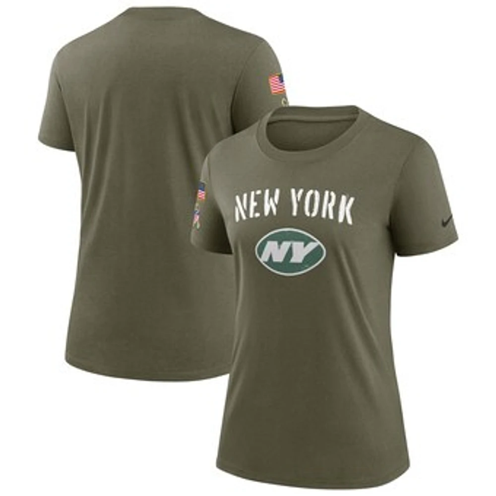 Women's Nike Olive New York Jets Salute To Service Legend T-Shirt