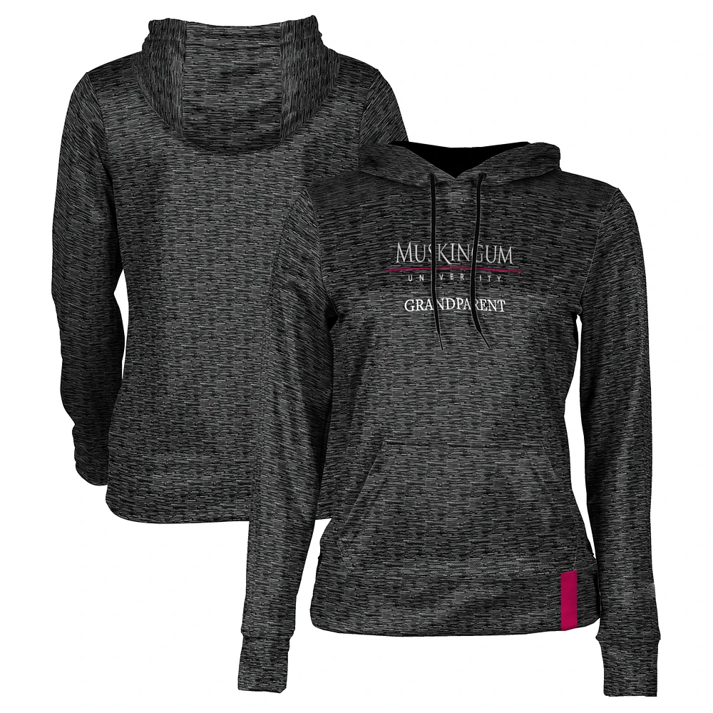 Women's Black Muskingum Muskies Grandparent Pullover Hoodie