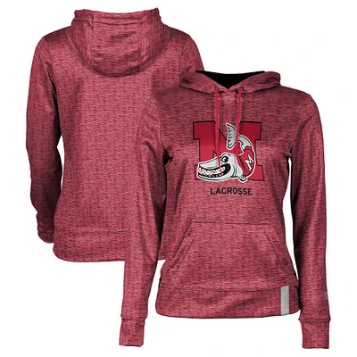 Women's Red Muskingum Muskies Lacrosse Pullover Hoodie