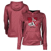Women's Red Muskingum Muskies Softball Pullover Hoodie