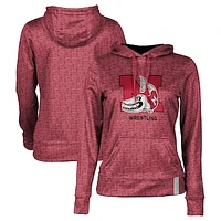 Women's Red Muskingum Muskies Wrestling Pullover Hoodie