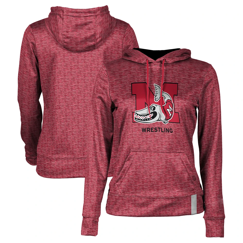 Women's Red Muskingum Muskies Wrestling Pullover Hoodie