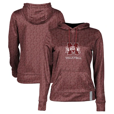 Women's Maroon Mississippi State Bulldogs Volleyball Pullover Hoodie