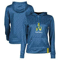 Women's Blue Madonna Crusaders Football Pullover Hoodie