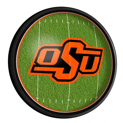 Oklahoma State Cowboys Football 18'' Round Slimline Illuminated Wall Sign