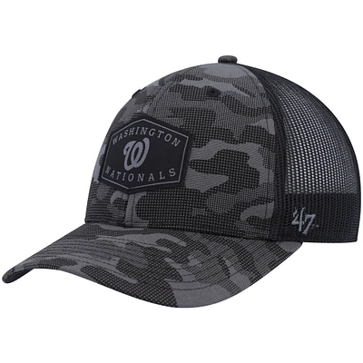 Men's '47 Charcoal Washington Nationals Tonal Camo Convoy Trucker Snapback Hat