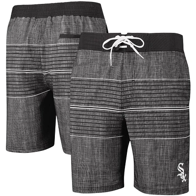 Men's G-III Sports by Carl Banks Charcoal Chicago White Sox Horizon Volley Swim Trunks