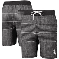 Men's G-III Sports by Carl Banks Charcoal Chicago White Sox Horizon Volley Swim Trunks