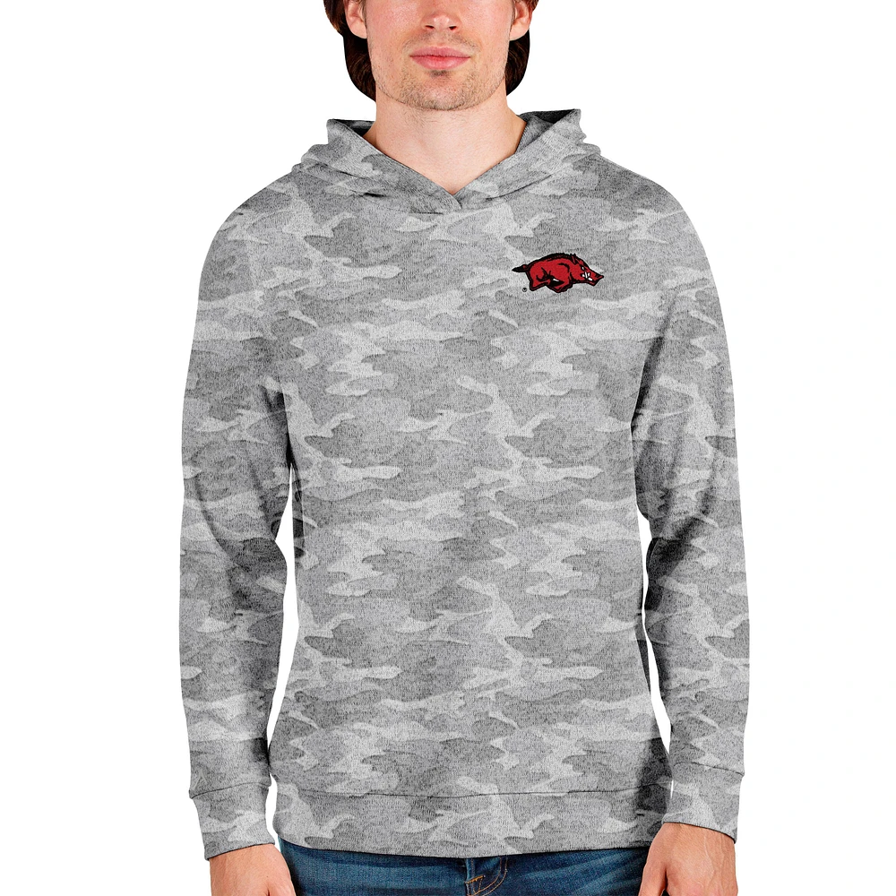 Men's Antigua Camo Arkansas Razorbacks Absolute Pullover Hoodie