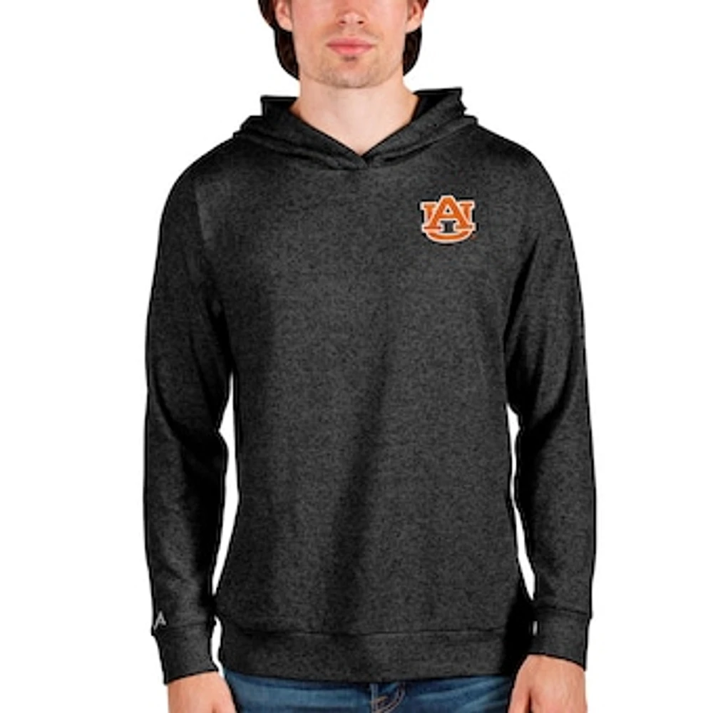 Men's Antigua Heathered Black Auburn Tigers Absolute Pullover Hoodie