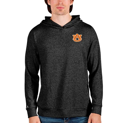 Men's Antigua Heathered Black Auburn Tigers Absolute Pullover Hoodie