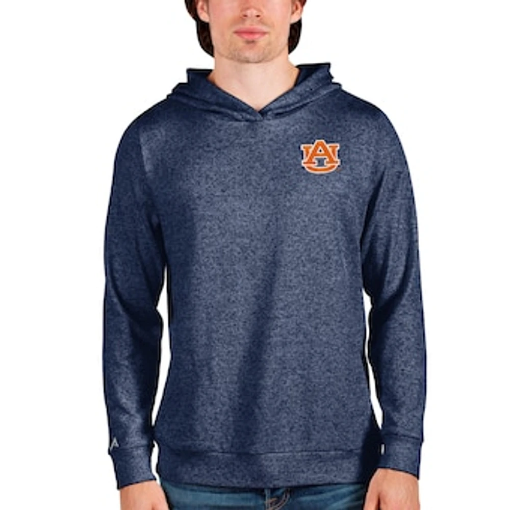 Men's Antigua Heathered Navy Auburn Tigers Absolute Pullover Hoodie