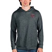 Men's Antigua Heathered Charcoal Texas A&M Aggies Absolute Pullover Hoodie