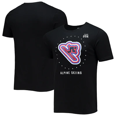 Men's Fanatics Black Team USA Alpine Skiing T-Shirt