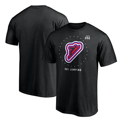 Men's Fanatics Black Team USA Ski Jumping T-Shirt