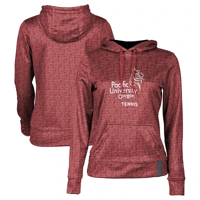 Women's Red Pacific Boxers Tennis Pullover Hoodie
